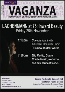 Lachenmann at 75: Inward Beauty Poster